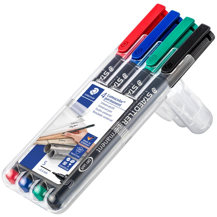 4-pack Lumocolor permanent Superfine in the group Pens / Office / Markers at Pen Store (110759)