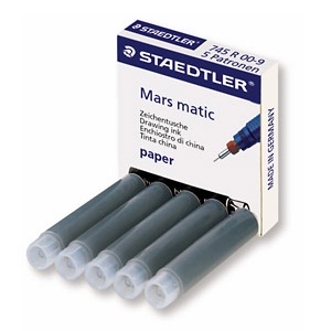 Mars matic Drawing ink 5-pack refills in the group Pens / Pen Accessories / Cartridges & Refills at Pen Store (110835)