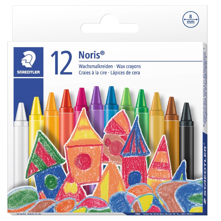 Noris Club wax crayons 12-set in the group Kids / Kids' Pens / 3 Years+ at Pen Store (111080)