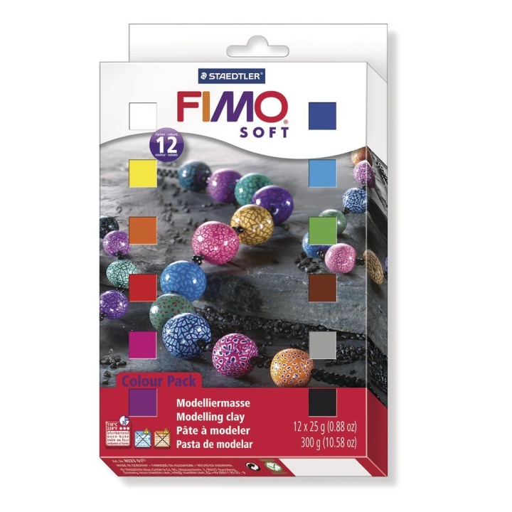 FIMO Soft 12-set in the group Hobby & Creativity / Create / Modelling Clay at Pen Store (111136)