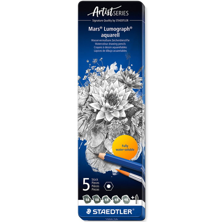 Mars Lumograph Aqua 5-pack in the group Pens / Artist Pens / Watercolor Pencils at Pen Store (111230)