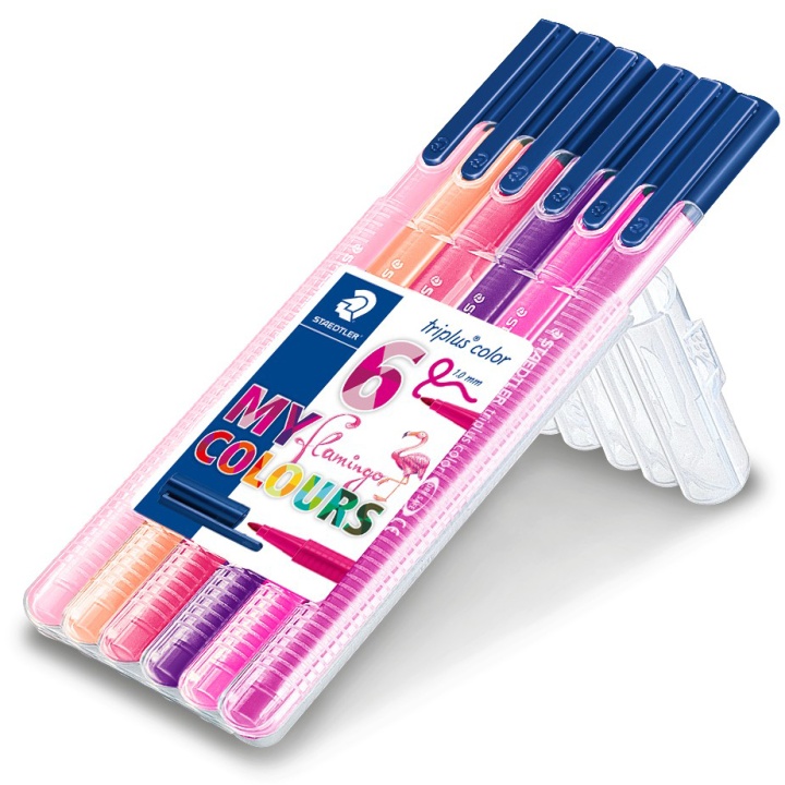 Triplus Color Flamingo 6-pack in the group Pens / Writing / Fineliners at Pen Store (111236)