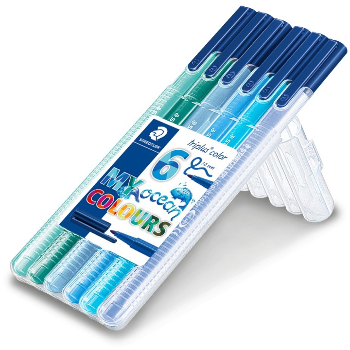 Triplus Color Ocean 6-pack in the group Pens / Writing / Fineliners at Pen Store (111238)