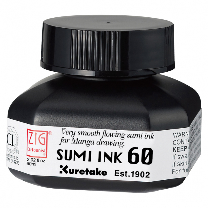 Cartoonist Sumi Ink 60 ml Black in the group Art Supplies / Colors / Ink at Pen Store (111801)