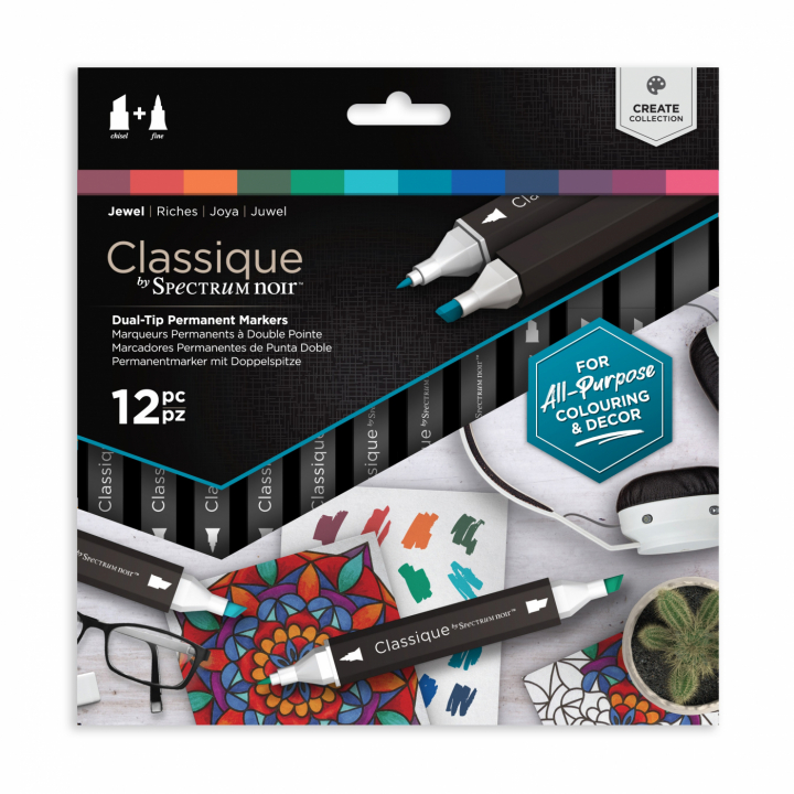 Classic Marker 12-set Jewel in the group Pens / Artist Pens / Illustration Markers at Pen Store (111807)
