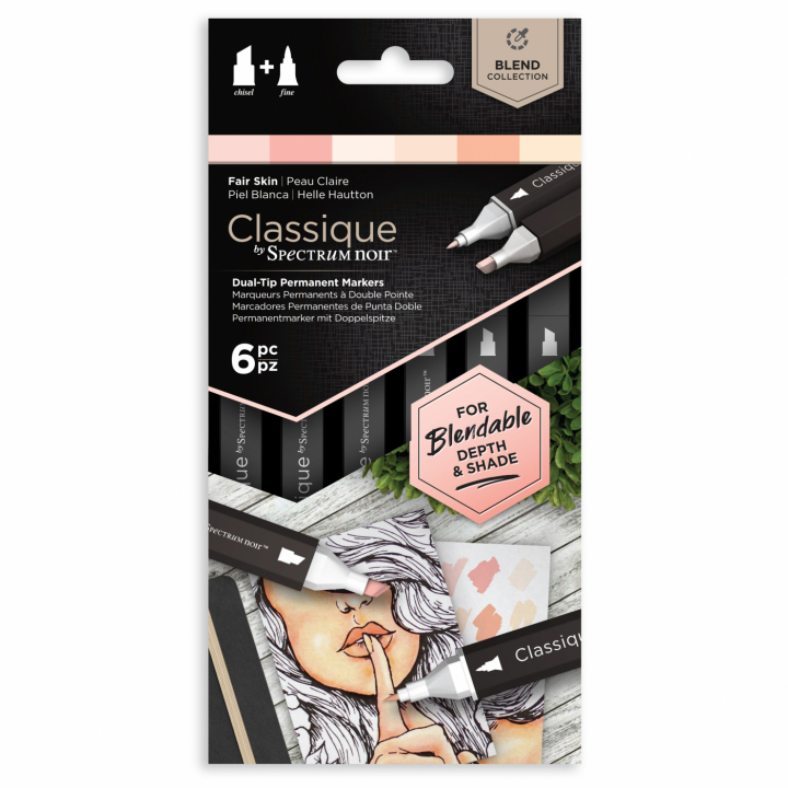 Classic Marker 6-set Fair Skin in the group Pens / Artist Pens / Illustration Markers at Pen Store (111813)