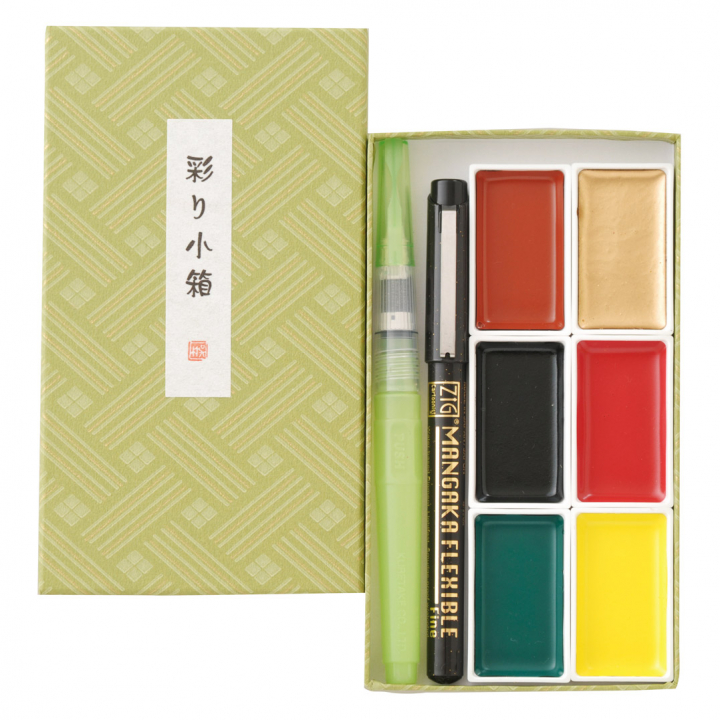 Gansai Tambi Irodori Kobako Watercolour kit in the group Art Supplies / Colors / Watercolor Paint at Pen Store (111863)