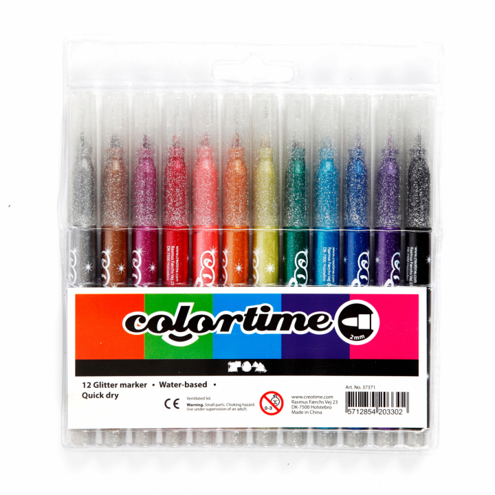Glitter Pens 12-set in the group Pens / Artist Pens / Felt Tip Pens at Voorcrea (111873)