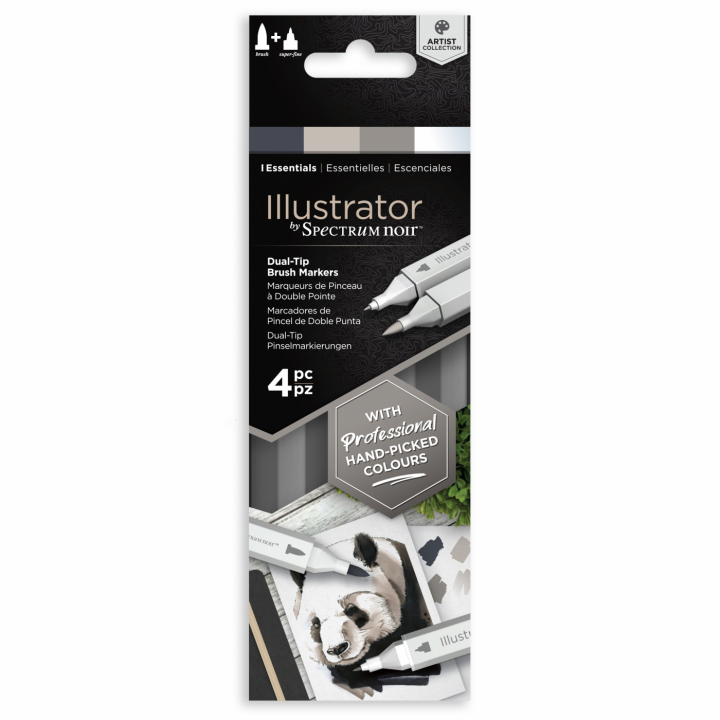 Illustrator Marker 4-set Essentials in the group Pens / Artist Pens / Illustration Markers at Pen Store (111881)