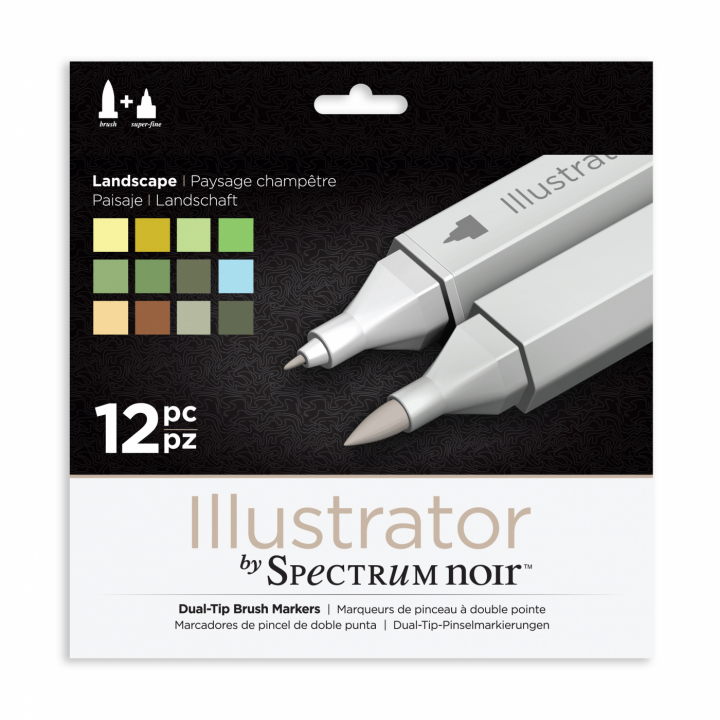Illustrator Marker 12-set Landscape in the group Pens / Artist Pens / Illustration Markers at Pen Store (111883)