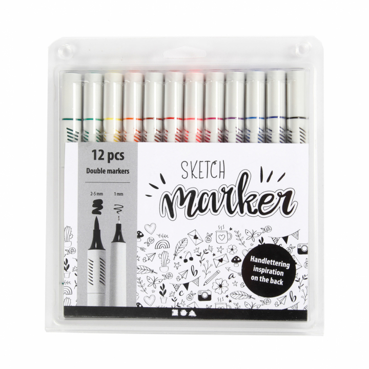 Sketch Marker 12-set in the group Pens / Artist Pens / Illustration Markers at Pen Store (112475)