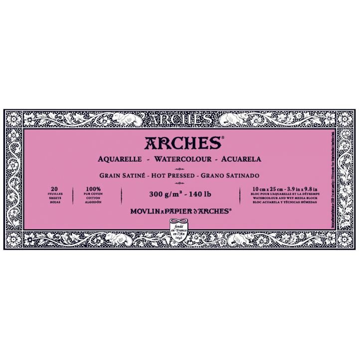 Watercolor block HP 300g 10x25cm in the group Paper & Pads / Artist Pads & Paper / Watercolor Pads at Pen Store (112537)