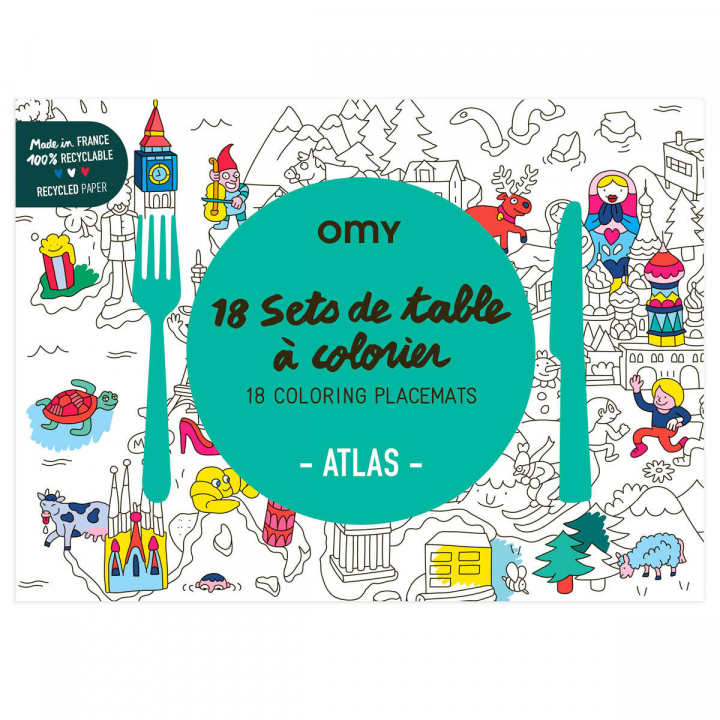 Coloring Placemats Atlas in the group Kids / Books for Kids / Activity & Coloring Books at Pen Store (125522)