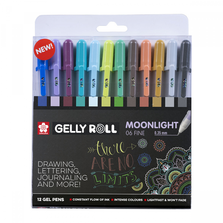 Unique Collection 12-pack Gelly Rolls Moonlight Univer in the group Pens / Product series / Gelly Roll at Pen Store (125604)