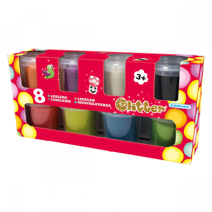Glitter Clay 8-pack in the group Kids / Kids' Paint & Crafts / Modelling Clay for Kids at Pen Store (126003)
