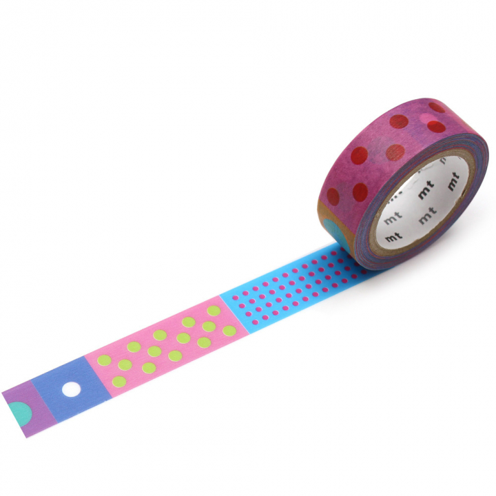Washi-tape Polka Dot Vivid in the group Hobby & Creativity / Hobby Accessories / Washi Tape at Pen Store (126351)