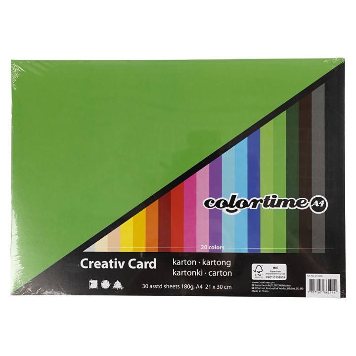 Colored paper basic A4 180 g in the group Kids / Fun and learning / Paper & Drawing Pad for Kids / Coloured paper for children at Pen Store (126470)