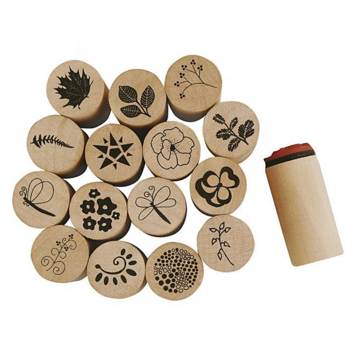 Deco Art Stamp set Flowers & leaves in the group Hobby & Creativity / Hobby Accessories / Stamping at Pen Store (126563)