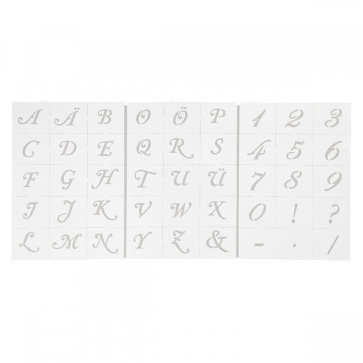 Shape Template Letters & numbers 3-pack in the group Hobby & Creativity / Hobby Accessories / Stencils at Pen Store (126572)
