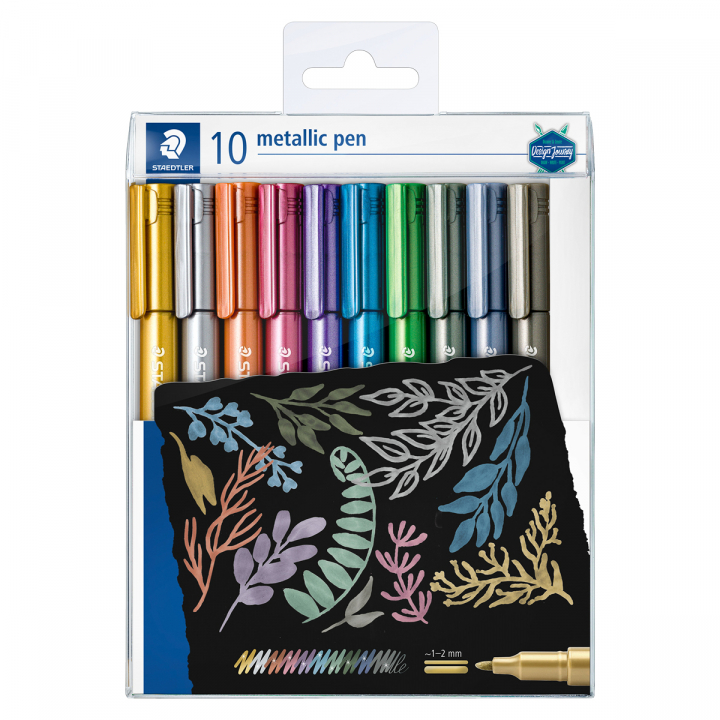 Metallic pen 10-pack in the group Hobby & Creativity / Calligraphy / Calligaphy Pens at Pen Store (126591)