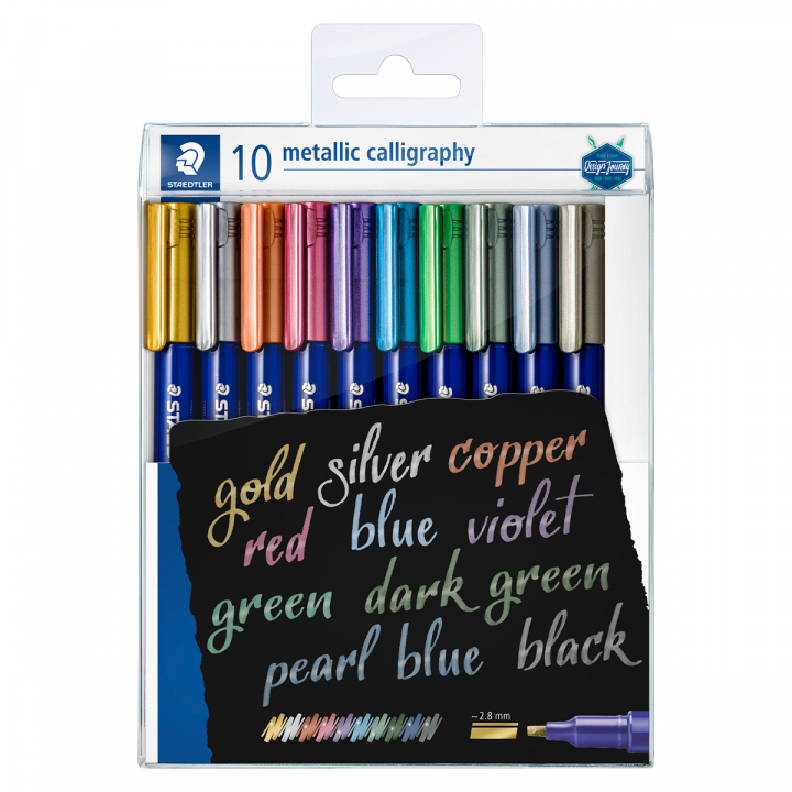 Kalligrafi set Metallic 10-pack in the group Hobby & Creativity / Calligraphy / Calligaphy Pens at Pen Store (126596)