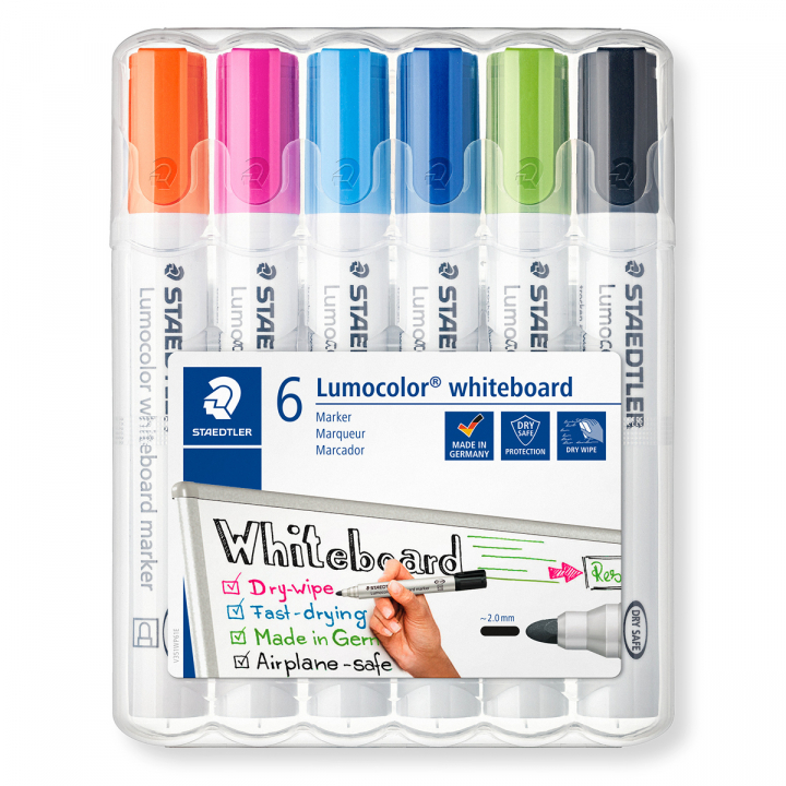 Lumocolor Whiteboard marker 6-pack 2 mm in the group Pens / Office / Whiteboard Markers at Pen Store (126606)