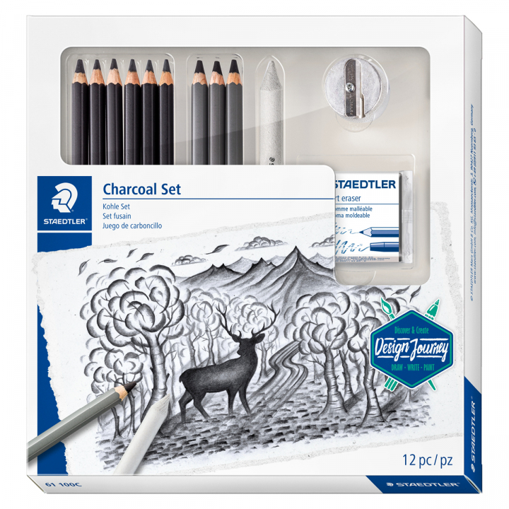 Mixed Lumograph Charcoal set in the group Art Supplies / Crayons & Graphite / Drawing Charcoal at Pen Store (126614)