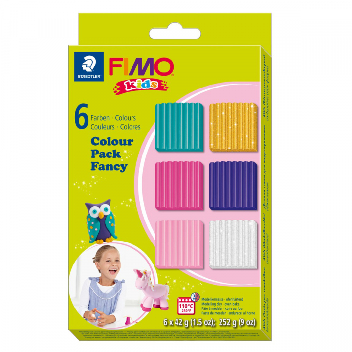 FIMO Kid Modelling Clay 6-pack Light colours in the group Kids / Kids' Paint & Crafts / Modelling Clay for Kids at Pen Store (126645)