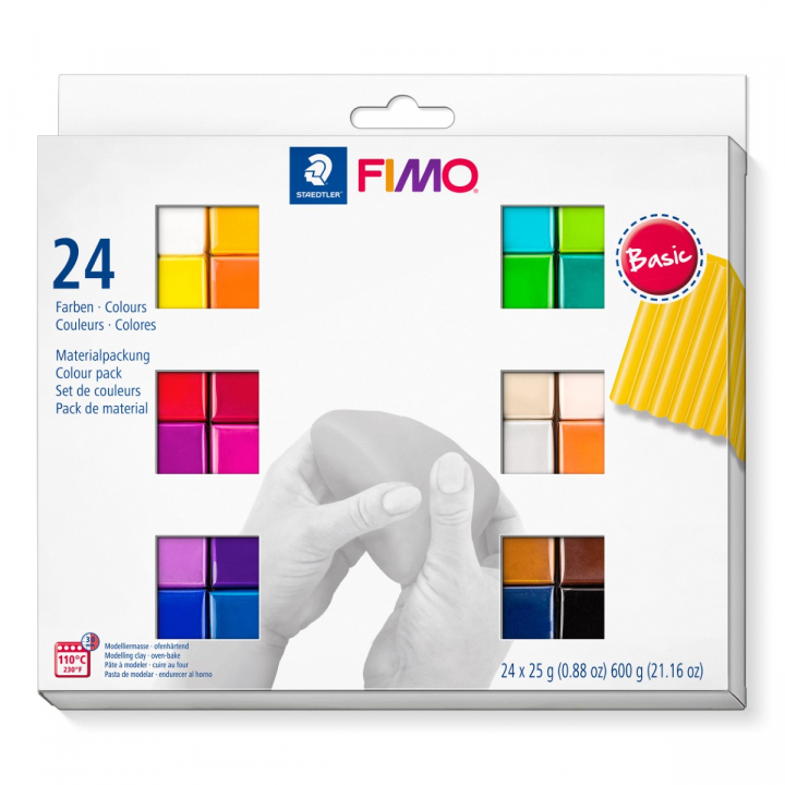 FIMO Soft Modelling Clay 24 x 25 g Basic colours in the group Hobby & Creativity / Create / Modelling Clay at Pen Store (126654)