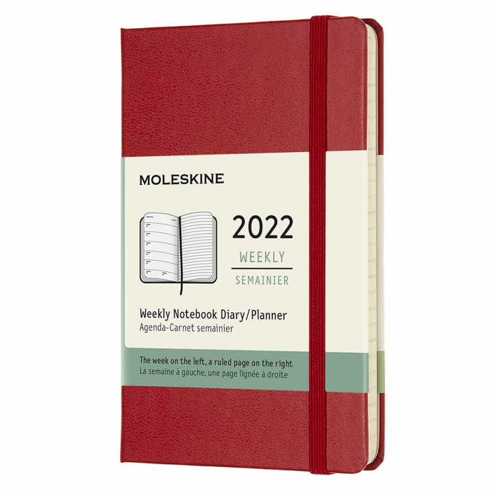Planner 2022 Weekly Hard Cover Note Pocket Red in the group Paper & Pads / Planners / 12-Month Planners at Pen Store (126680)