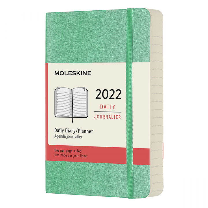 Planner 2022 Daily Soft Cover Pocket Green in the group Paper & Pads / Planners / 12-Month Planners at Pen Store (126710)