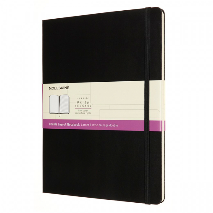 Classic Hard Cover Double Layout XL Black in the group Paper & Pads / Note & Memo / Notebooks & Journals at Pen Store (126740)