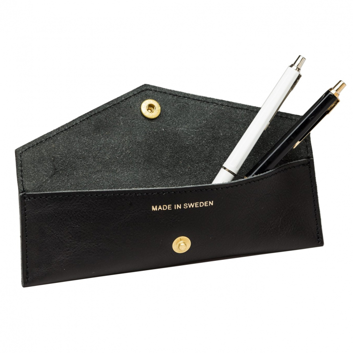 Frans Leather Pen Case 23 cm Black in the group Pens / Pen Accessories / Pencil Cases at Pen Store (126786)