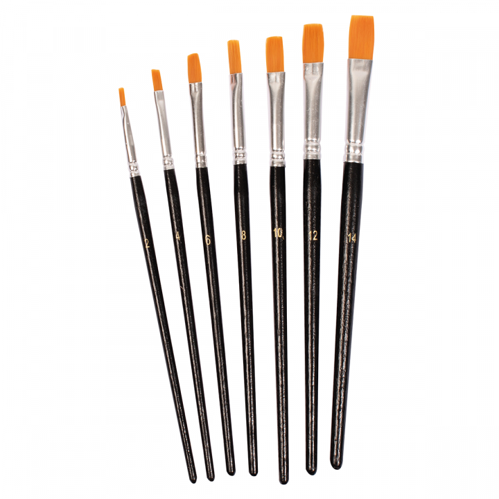 Sytntetic Brush 7 pcs in the group Kids / Kids' Paint & Crafts / Paint Brushes for Kids at Pen Store (126856)