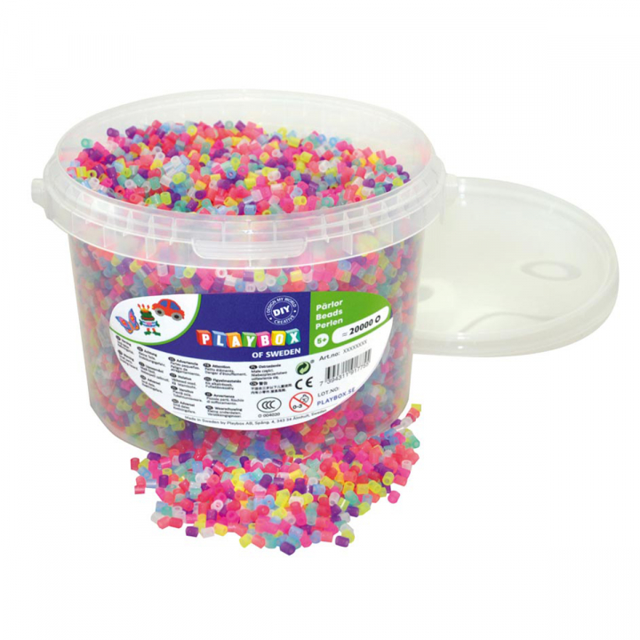 Ironing Beads glitter mix 20 000 pcs in bucket in the group Hobby & Creativity / Create / Tube beads & more at Pen Store (126875)