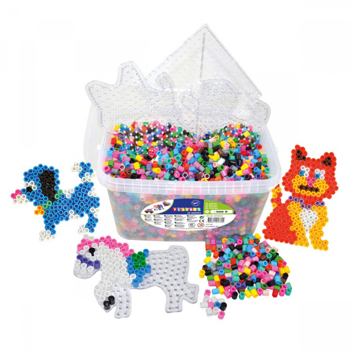 XL Beads set 6000 pcs in box in the group Kids / Fun and learning / Beads and pegboards at Pen Store (126898)