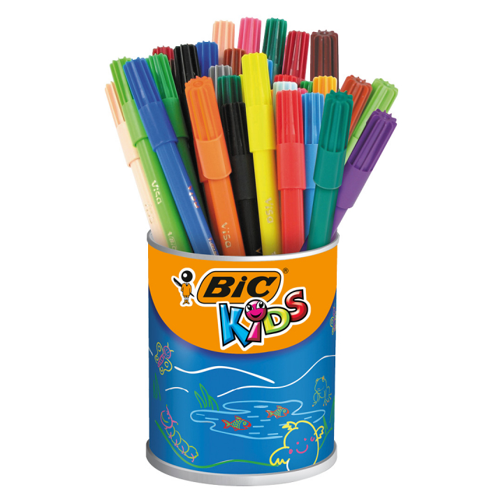 Kids Visa Plastic Pot Felt-tip pens Set of 36 in the group Kids / Kids' Pens / Felt Tip Pens for Kids at Pen Store (126955)
