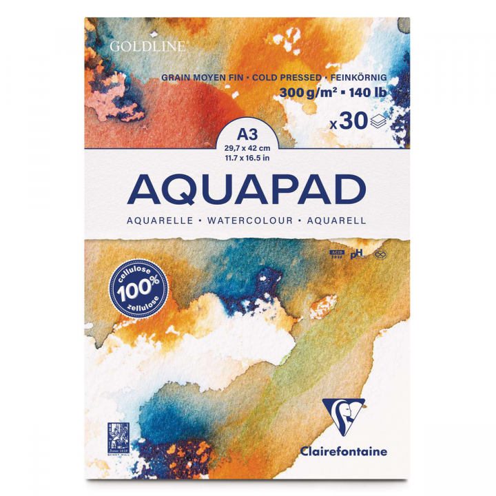Aquapad 300g A3 in the group Paper & Pads / Artist Pads & Paper / Watercolor Pads at Pen Store (127416)