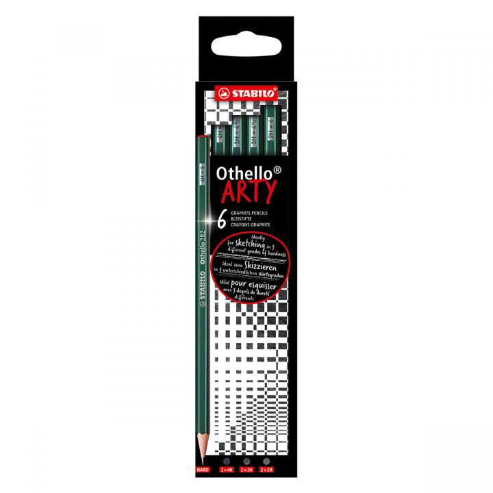 Othello Arty Graphite Pencil H 6 pcs in the group Pens / Writing / Pencils at Pen Store (127808)