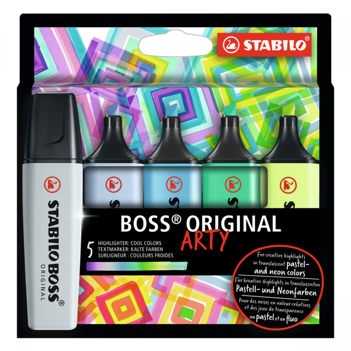 Boss Arty Cool Colors 5 pcs in the group Pens / Office / Highlighters at Pen Store (127811)