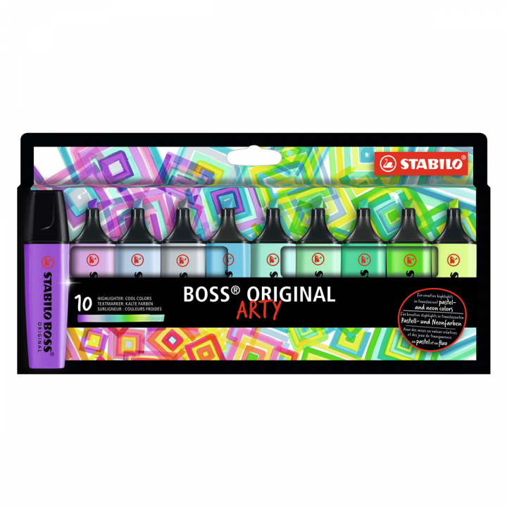 Boss Arty Cool Colors 10 pcs in the group Pens / Office / Highlighters at Pen Store (127812)