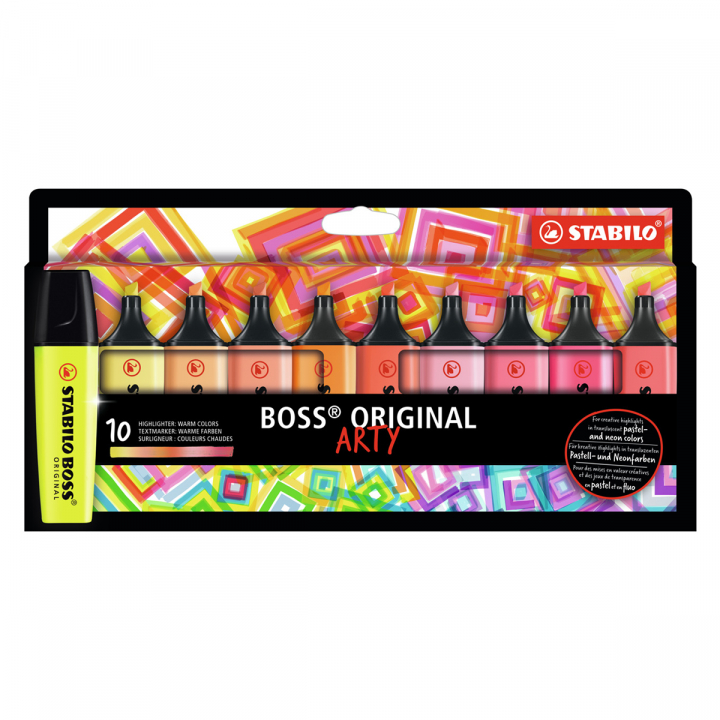 Boss Arty Warm Colors 10 pcs in the group Pens / Office / Highlighters at Pen Store (127814)