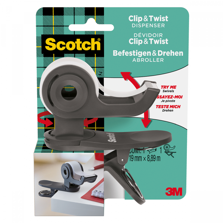 Scotch C19 Tape Dispenser Grey in the group Hobby & Creativity / Hobby Accessories / Tape at Pen Store (127878)
