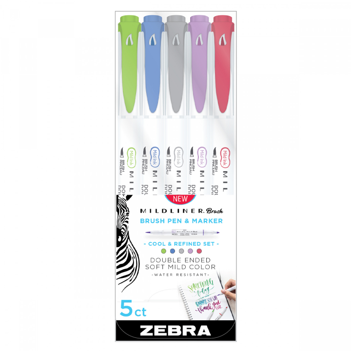Mildliner Brush 5-pack Cool & Refined in the group Pens / Artist Pens / Brush Pens at Pen Store (127927)