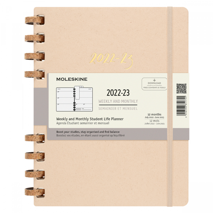 Spiral Academic Calendar XL 12M Sand in the group Paper & Pads / Planners / 12-Month Planners at Pen Store (128115)