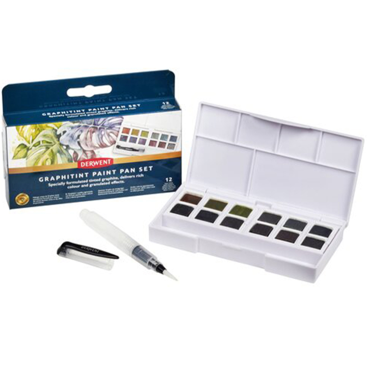 Graphitint Paint Pan Set 12 half pans in the group Art Supplies / Artist colours / Watercolor Paint / Watercolor pans at Pen Store (128194)