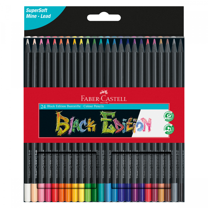 Coloring pencils Black Edition 24-set in the group Pens / Artist Pens / Colored Pencils at Pen Store (128254)