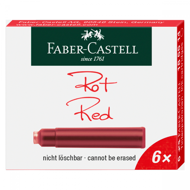 Refill 6-pack Red in the group Pens / Pen Accessories / Cartridges & Refills at Pen Store (128309)
