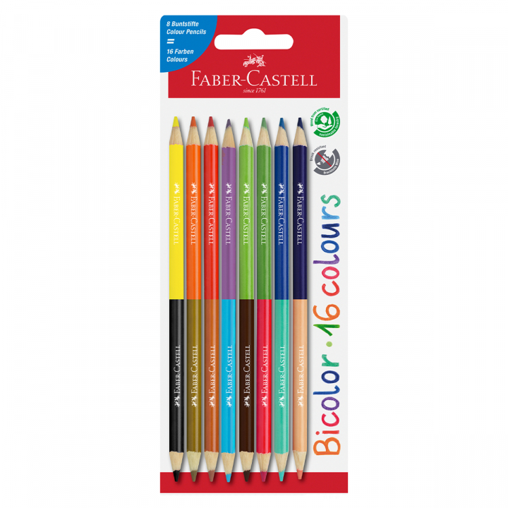 Coloring pencils Bicolor 8-set in the group Pens / Artist Pens / Colored Pencils at Pen Store (128315)