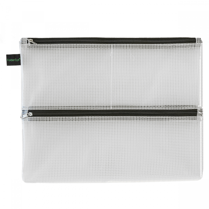 Double-Zip Pouch Mesh A4 in the group Pens / Pen Accessories / Pencil Cases at Pen Store (128374)